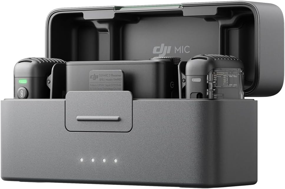 DJI Mic 2, Wireless Lavalier Microphone, Noise Cancelling, 48kHz 32-bit Float Internal Recording, 820 ft.(250m) Range, 18H Battery with Charging Case, Microphone for Camera/Phone, Vlog, Streaming-3