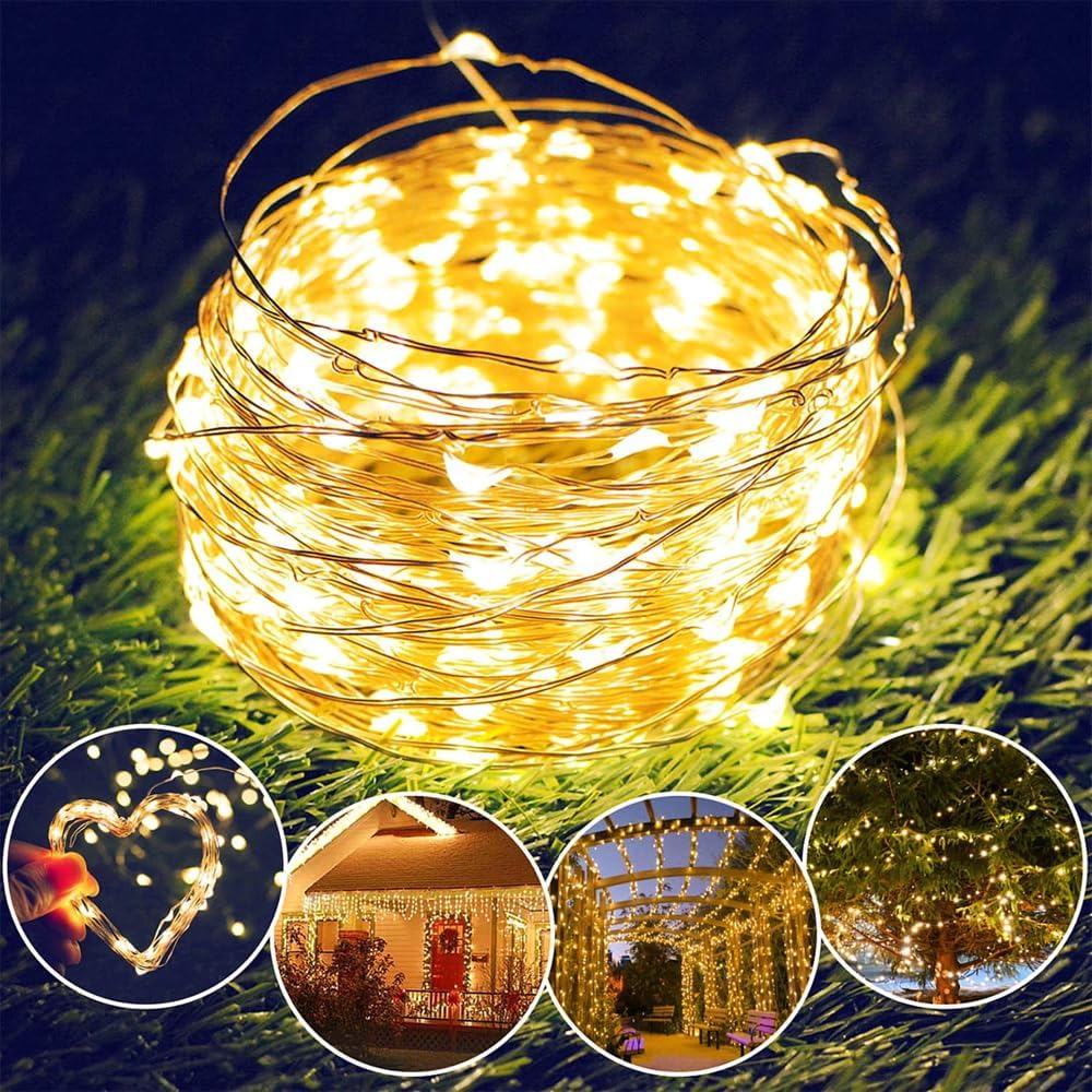 LUFEIS LED Fairy Lights, 20 Pack 20 LED Copper Wire String Lights, 6.6ft/2m Warm White Fairy Lights, Waterproof Firefly Lights Battery Operated for Bedroom, Parties, Wedding, Christmas Decoration-6