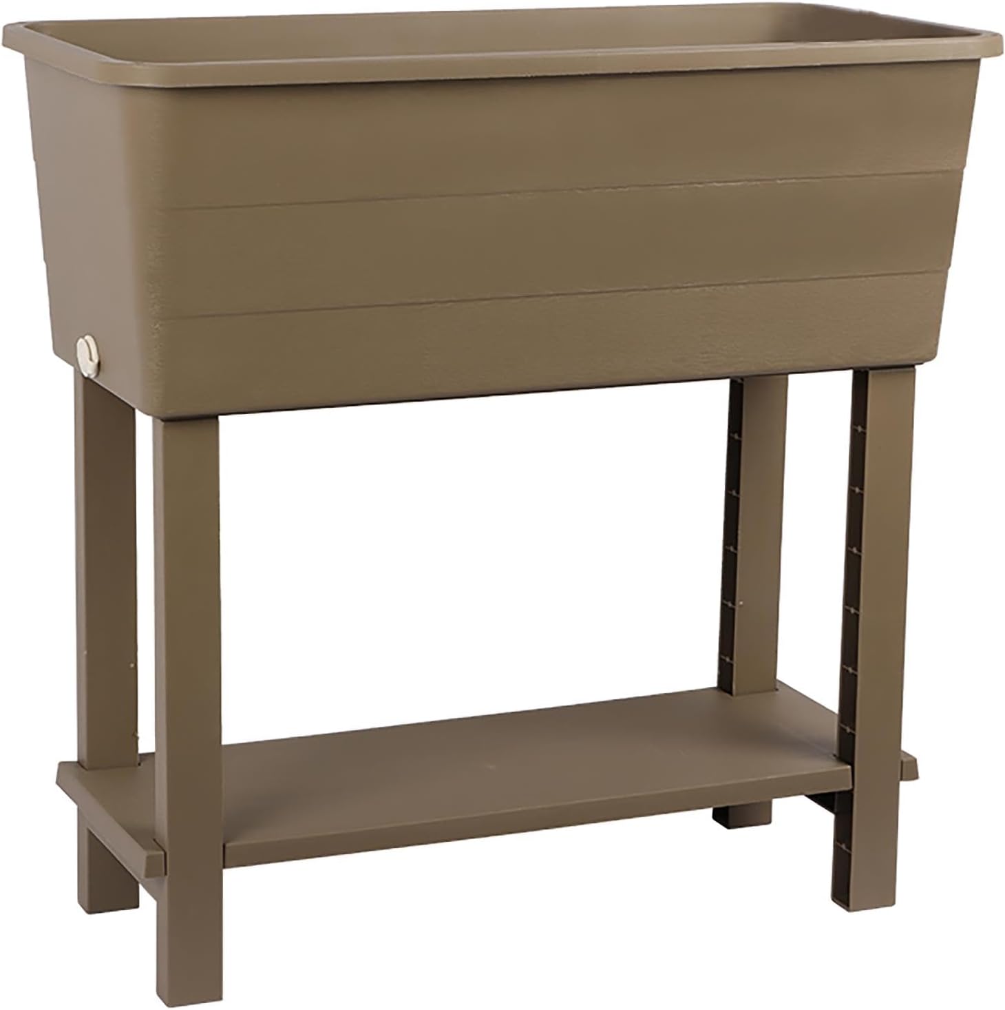 simpa XL Double-Tiered Raised Bed Taupe Plastic Trough Planter Long Pot - 76.5cm (L) x 74cm (H) x 36.5cm (D)-0