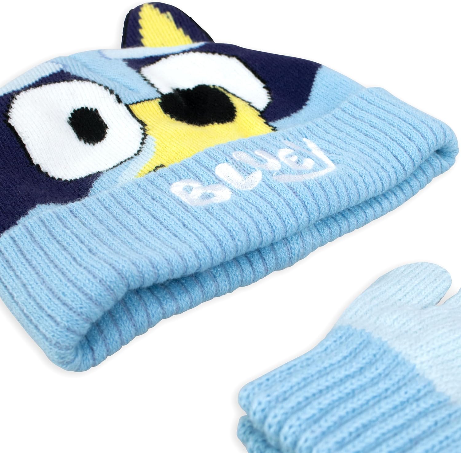 Bluey Kids Hat And Gloves Set | Girls And Boys Winter Hat And Gloves | Kids Beanie Hat | Official Merchandise-3