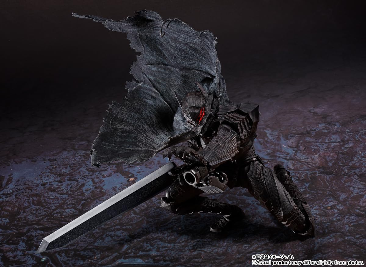 TAMASHII NATIONS S.H. Figuarts Berserk Guts (Berserk Armor) - Passionate - Approx. 6.3 inches (160 mm), ABS, PVC & Fabric, Pre-painted Action Figure-6