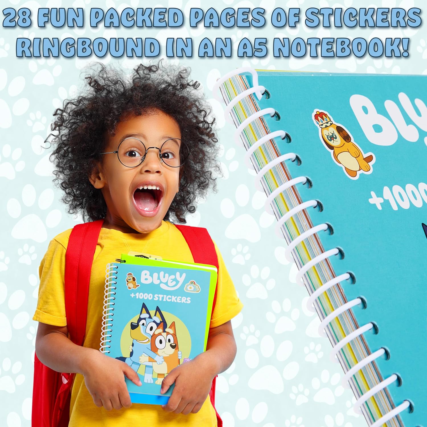 Bluey Sticker Book for Kids with 28 Sticker Sheets Over 1000 Stickers for Scrapbooking Art Activity Set Gifts for Kids-5