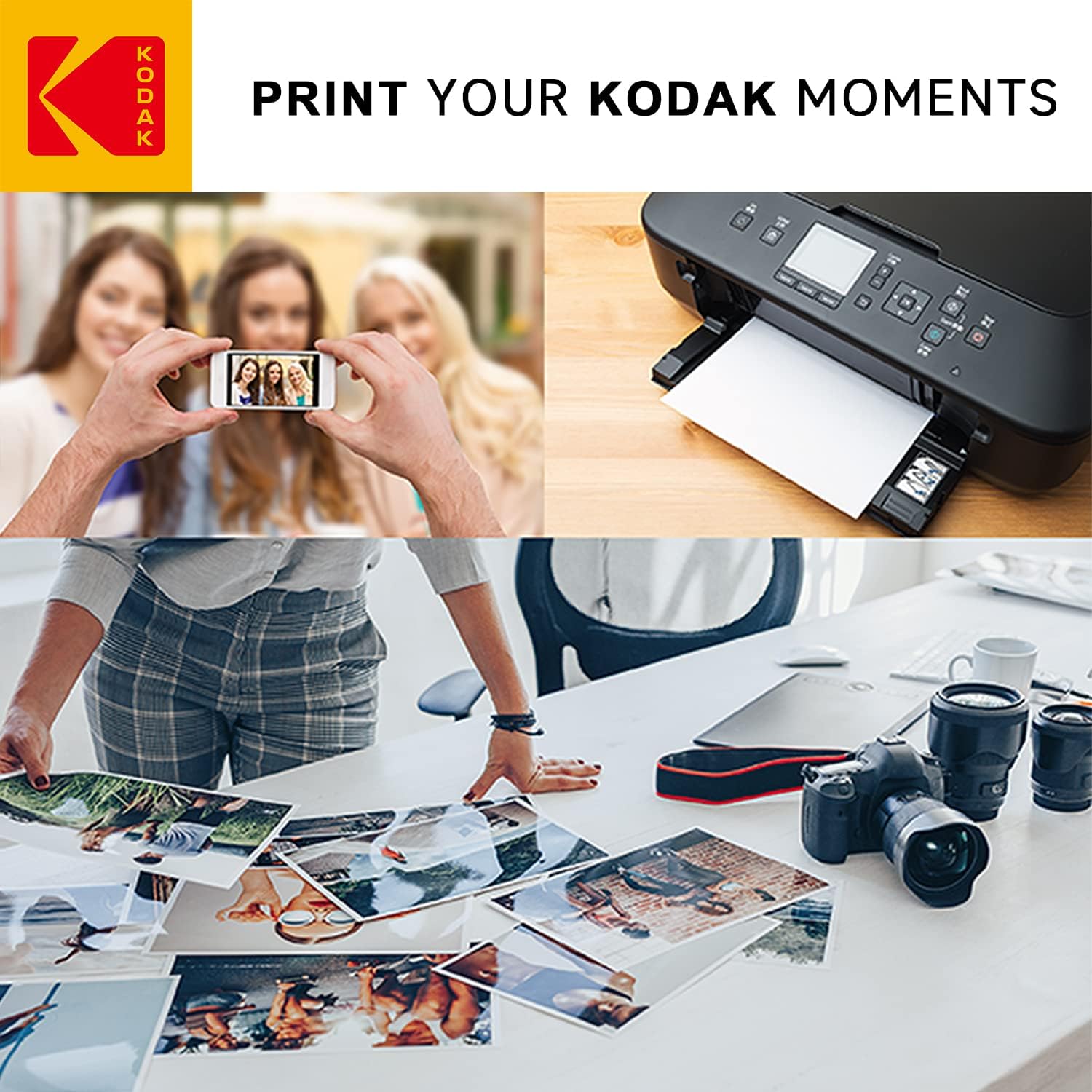 KODAK Instant Photo Papers - Pack of 25 Sheets of Photo Paper - Format 21 x 29.7 cm (A4) - Glossy Finish - 180 GSM - Compatible with Inkjet Printers "-7