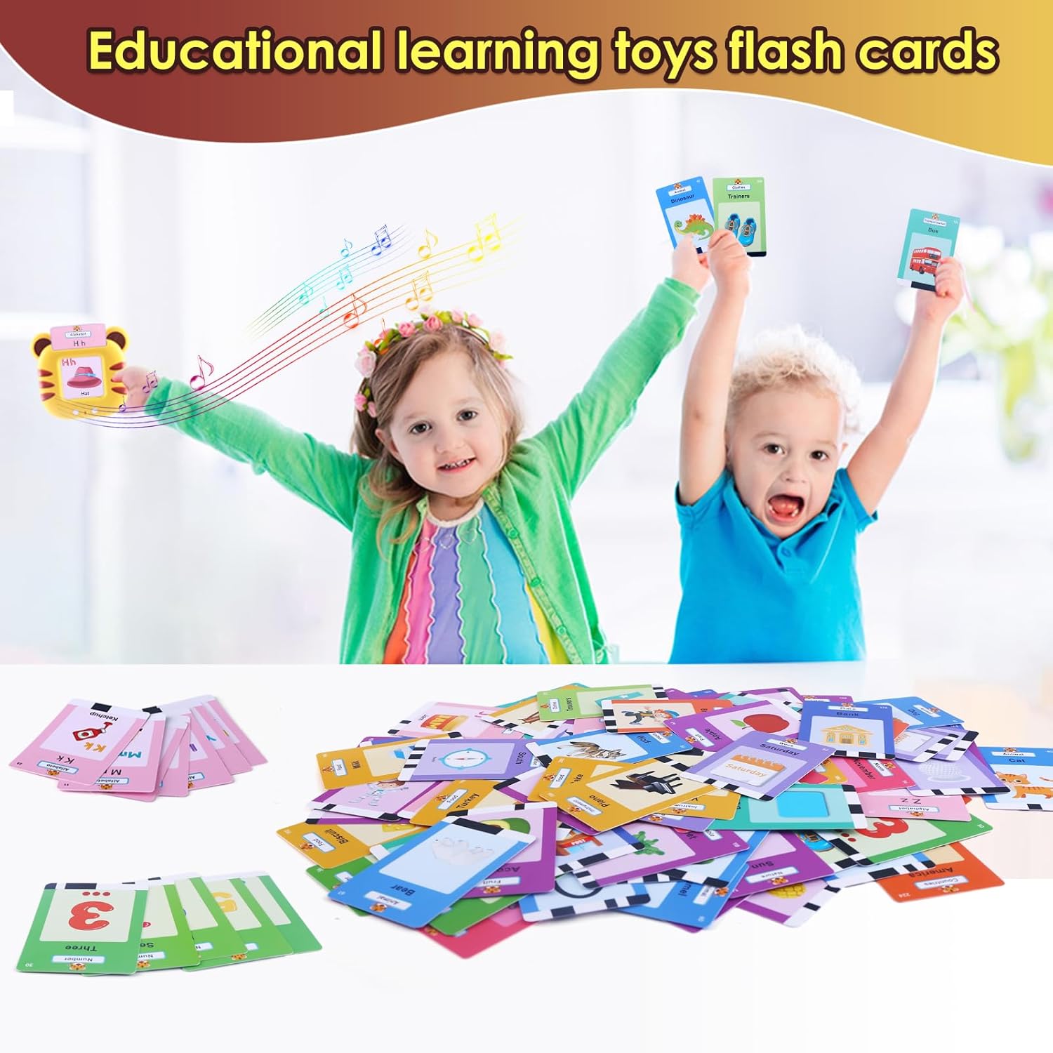 Toddle Toys Talking Flash Cards British English 224 Words with ABC Letters/Numbers/Colours,Learning Toys Pocket Speech Language Development Toy Speech Therapy Sensory Cards Toys for Kids Boys Girls-3