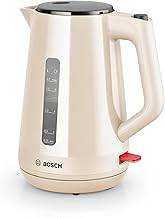 Bosch MyMoment Delight TWK1M127GB Electric Kettle with 1.7 L Capacity and Fast Boil, Integrated Limescale Filter, Cord Storage in Cream