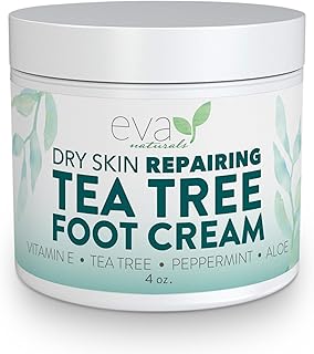 Tea Tree Foot Cream - Soothing Foot Cream for Dry Cracked Feet With Tea Tree Oil, Peppermint, Menthol and Spearmint - Eliminate Odor - Intense Moisturizing Foot Cream For Dry Cracked Heels (113g)