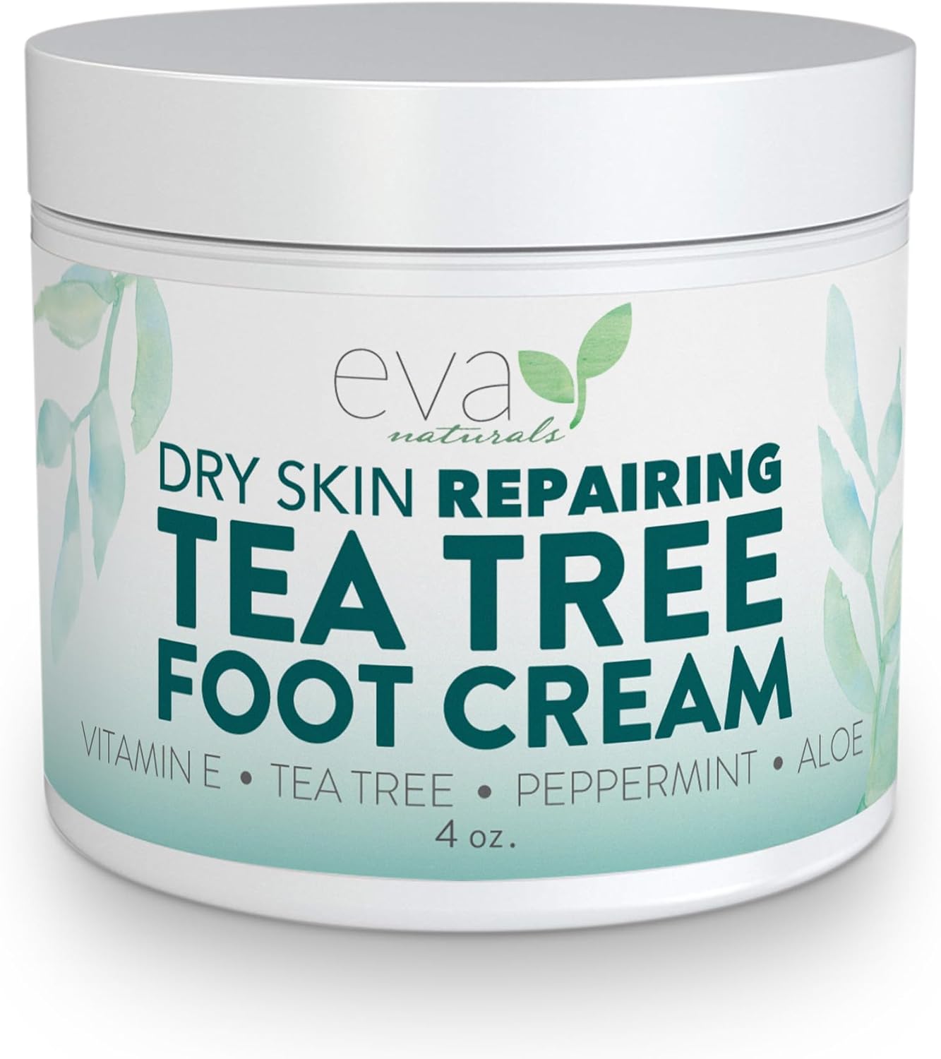 Tea Tree Foot Cream - Soothing Foot Cream for Dry Cracked Feet With Tea Tree Oil, Peppermint, Menthol and Spearmint - Eliminate Odor - Intense Moisturizing Foot Cream For Dry Cracked Heels (113g)-0