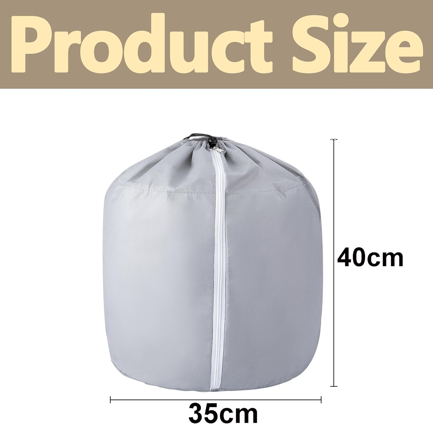 GIONAR 2PCS Plant Winter Protection Pot -40x35cm Flower Pot Protection Bag - Anti-Frost Winter Pot Plant Cover with Drawstring and Zipper for Winter Outdoor Fruit Trees Potted Plants Shrubs-1