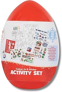 Elf on the Shelf XXL Activity Egg with Colouring Sheets, Pencils, Stickers, and More - Creative Fun for Kids, Ages 3 and Up for Hours of Imagination and Entertainment - Elf on the Shelf Accessories