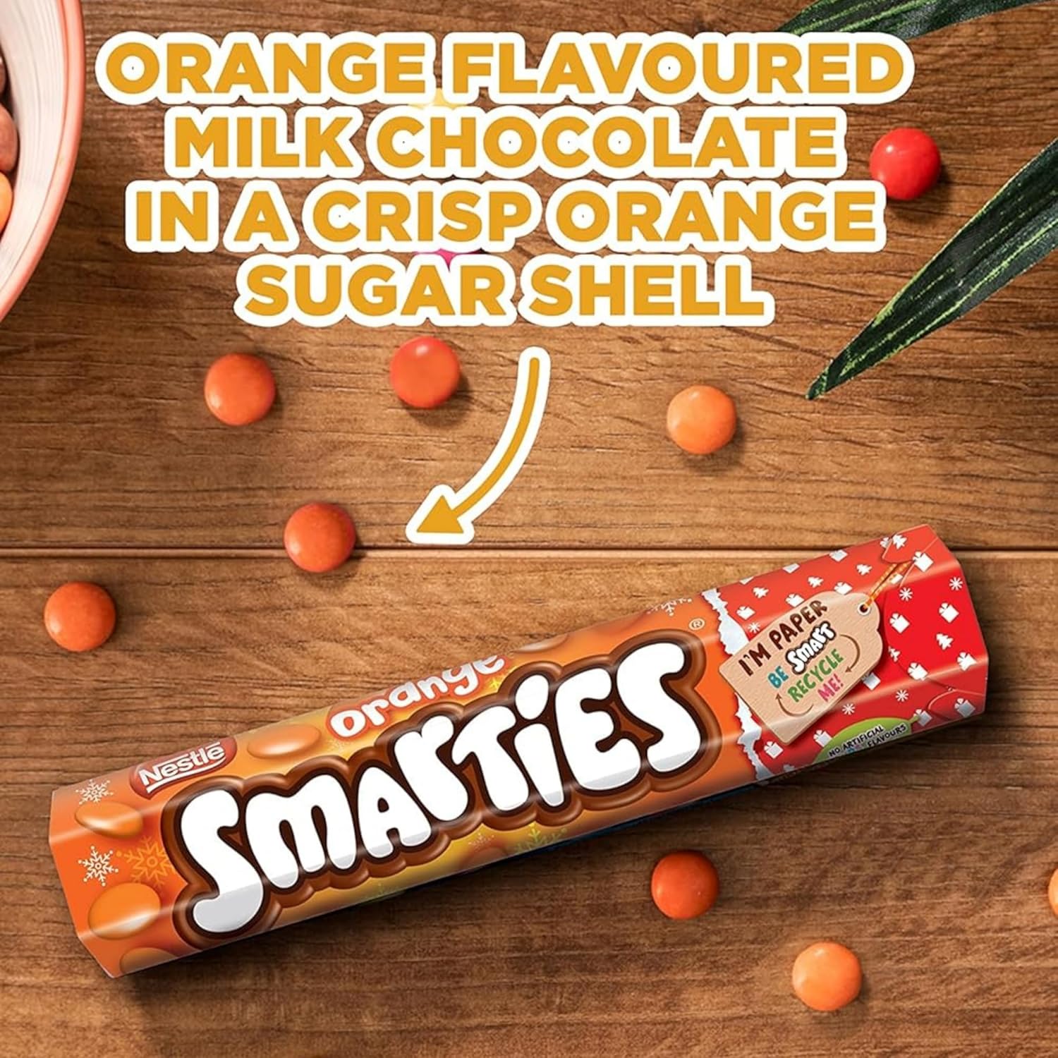 x3 Smarties Orange Milk Chocolate Giant Tube 120g - Great as Christmas Chocolate, Easter Chocolate, Halloween Chocolates and more!-5