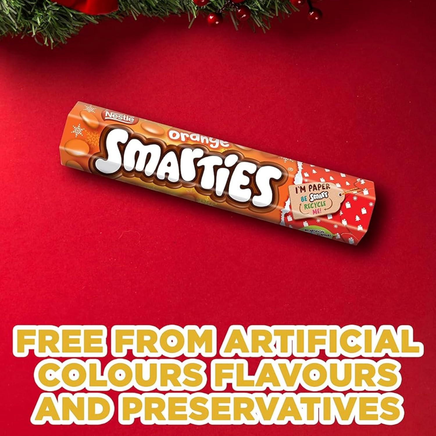 x3 Smarties Orange Milk Chocolate Giant Tube 120g - Great as Christmas Chocolate, Easter Chocolate, Halloween Chocolates and more!-7