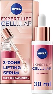 NIVEA Cellular Expert Lift 3-Zone Lifting Serum (30ml), Face Serum with Pure 10x Bakuchiol, Visibly Reduces Wrinkles, Lifts Contours and Tightens Skin