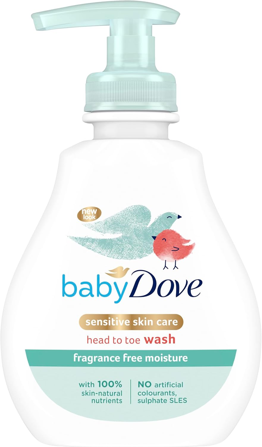 Baby Dove Head to Toe Wash - Gentle & Soothing Hair and Body Wash for Babies, Nourishing & Moisturising for Sensitive Skin, Tear-Free Formula, Ideal for Newborns - 200ml, Pack of 6-1