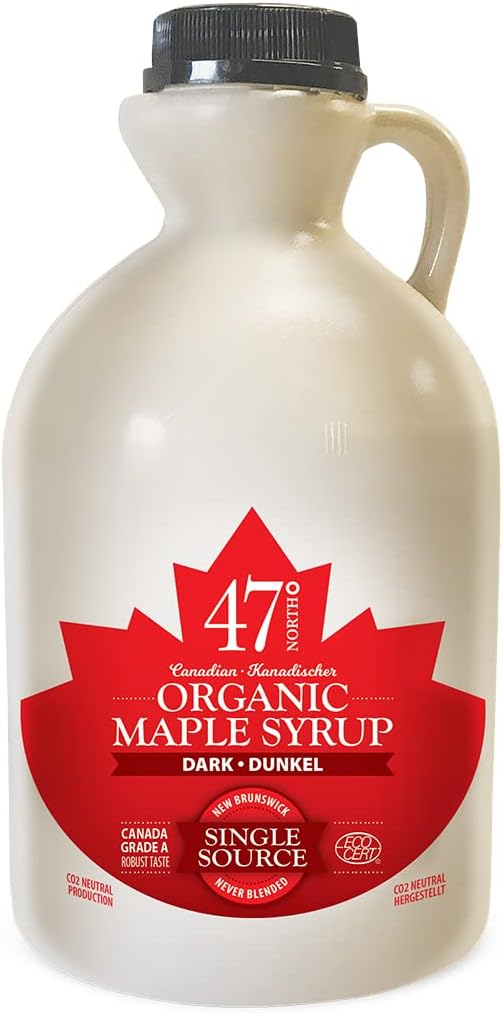 47° North Single Source Canadian Organic Maple Syrup Grade A Dark Robust 1000ml (1x1000ml)-0