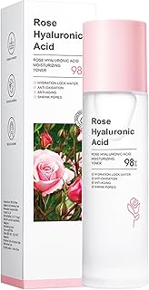 Rose Toner for Face Korean Skincare, Rose Smoothing Toner for Face,Rose Water,Hydrating Facial Toner,Smoothing Moisturizing Pore Exfoliating Toner Friendly Vegan