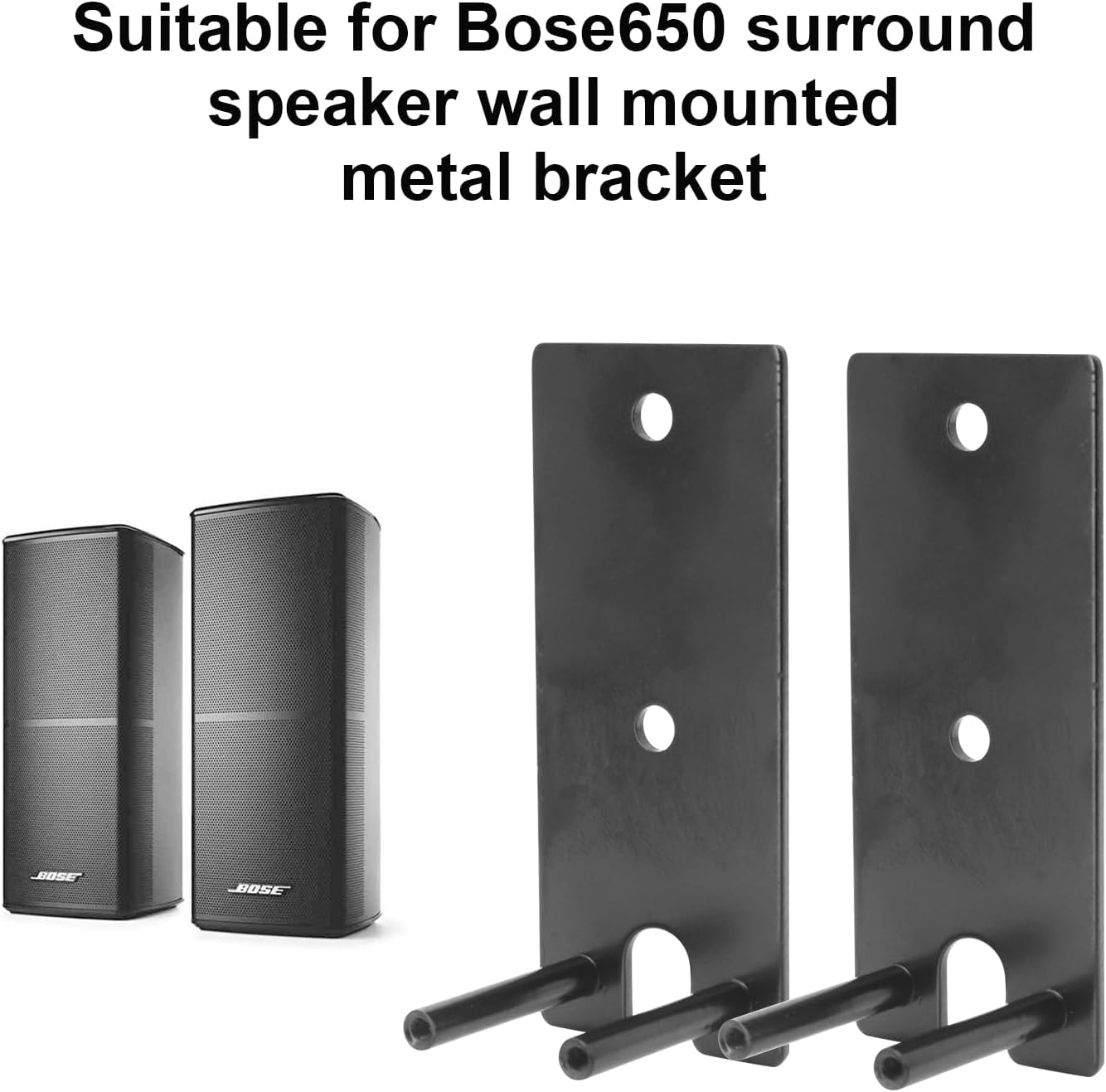 Yuhtech 2 Pcs Wall Mount Bracket for Bose OmniJewel Lifestyle 650 Home Speaker, Bose Surround Speakers 700 (2 Pcs)-5