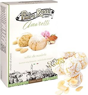 Amaretti Biscuits | Traditional Soft Amaretti | Authentic Italian | In A Green & White Gift Box | Classic160g