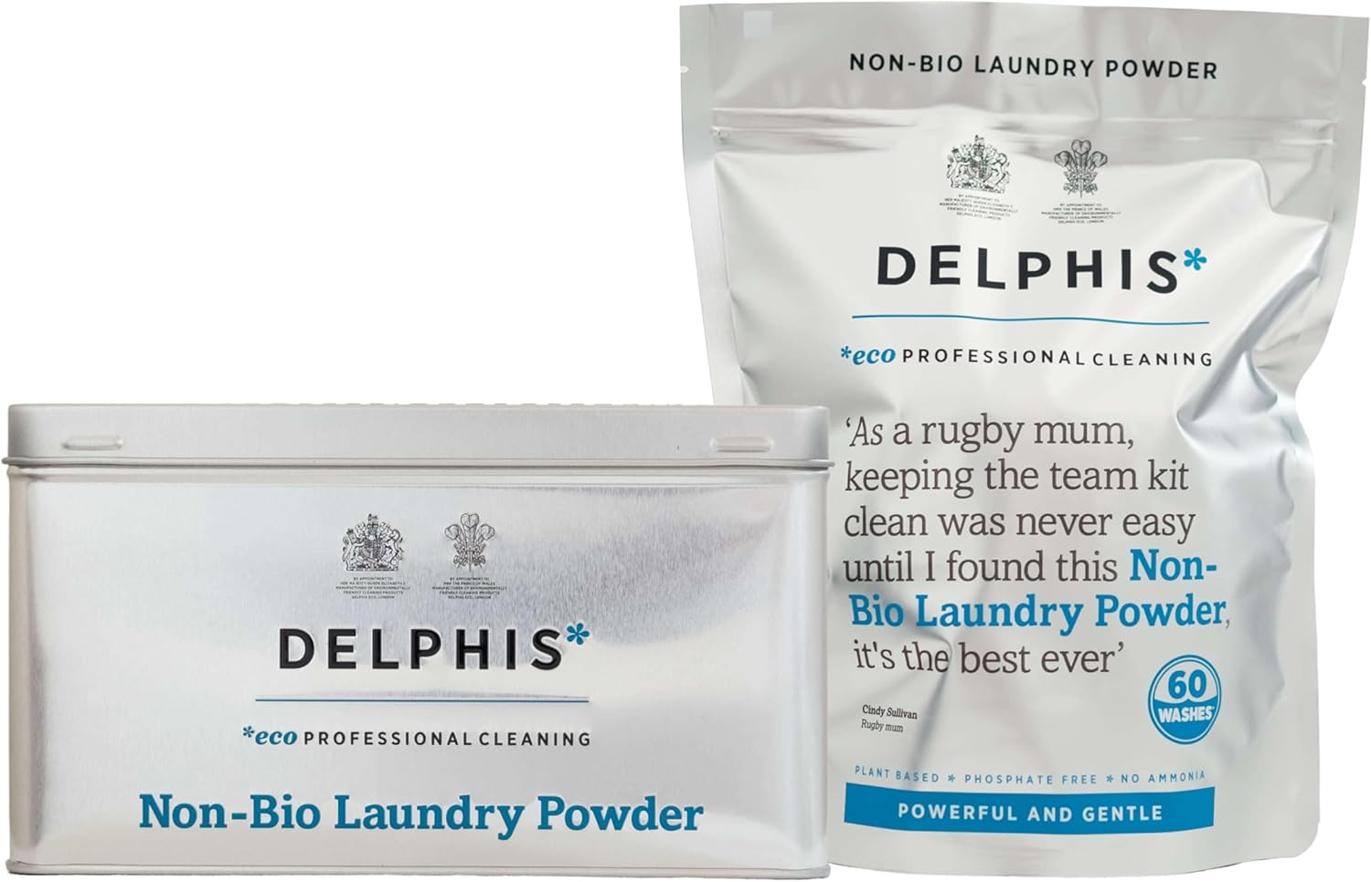 Delphis Eco Non-Bio Washing Powder + Free Collectors Tin | | 60 Washes | Eco-friendly Washing Powder | Sensitive Skin Laundry Detergent-0