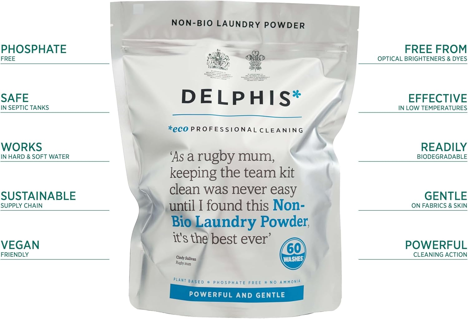 Delphis Eco Non-Bio Washing Powder + Free Collectors Tin | | 60 Washes | Eco-friendly Washing Powder | Sensitive Skin Laundry Detergent-2