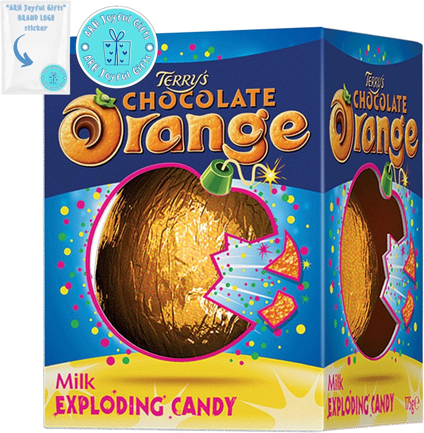 Terry's Chocolate Orange Exploding Candy 147g Pack of 1 - Burst of Orange Delight, Premium Chocolate Orange Gift Set, Treat for Christmas, Valentines & All Celebrations!-0