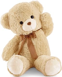 YunNasi Big Teddy Bear Giant Teddy Bear Large Teddy Bear Stuffed Animal Plush Soft Toy Gift for Birthday Christmas Valentine's Day New Year (35 Inch Light Brown)