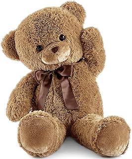 YunNasi Big Teddy Bear Giant Teddy Bear Large Teddy Bear Stuffed Animal Plush Soft Toy Gift for Birthday Christmas Valentine's Day New Year Christmas (35 Inch Brown)