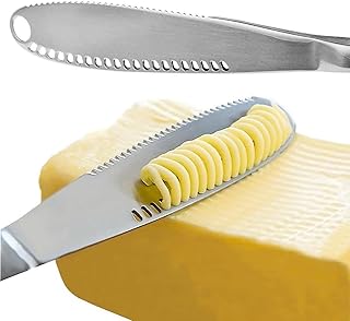 Nevkha Stainless Steel Butter Spreader, Butter Knife - 3 in 1 Kitchen Gadgets