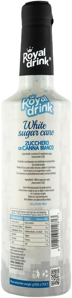 Royal Drink - Cane Sugar Syrup (700ml) - For Cocktails & Mocktails | Gluten Free | Made in Italy-1