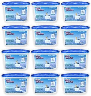 MantraRaj 500ml Interior Dehumidifier Disposable Pack Of 12 Moisture Absorber Dehumidifiers for Damp, Mould, Moisture in Home, Kitchen, Wardrobe, Bedroom, Caravan, Office, Garage, Bathroom, Basement