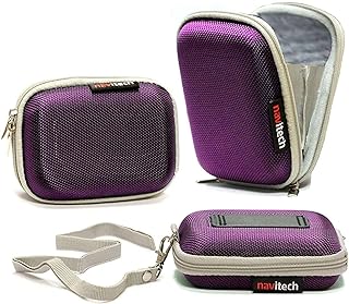 Navitech Purple Shockproof Camera Case Compatible with Saneen 4k Digital Camera