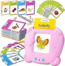 Talking Flash Cards for Toddlers, Early Educational Toys for 2 3 4 5 6 Year Old Boys Girls, 224 Words 112 Double Sided Flashcards Preschool Learning Reading Toys Montessori Interactive Gifts for Kids