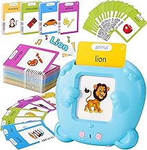 Talking Flash Cards for Toddlers, Early Educational Toys for 2 3 4 5 6 Year Old Boys Girls, 224 Words 112 Double Sided Flashcards Preschool Learning Reading Toys Montessori Interactive Gifts for Kids