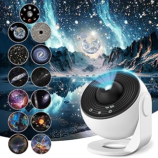 Mexllex 13 in 1Galaxy Projector Light with 12 Film Discs, Planetarium Star Projector, Starry Sky Night Light, Nebula/Moon/Celestial Galaxy Projector for Adults Kids Bedroom Decoration