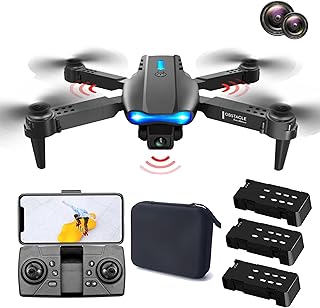 SkyRanger Drone with Camera Dual 1080P HD, 3 Batteries 60+mins Flight time, Mini Drone for Kids and Adults, Foldable drones FPV with Gravity Mode 3D Flips