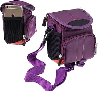 Navitech Purple Camera Shoulder Bag Compatible with SINEXE 2.7K Compact Camera