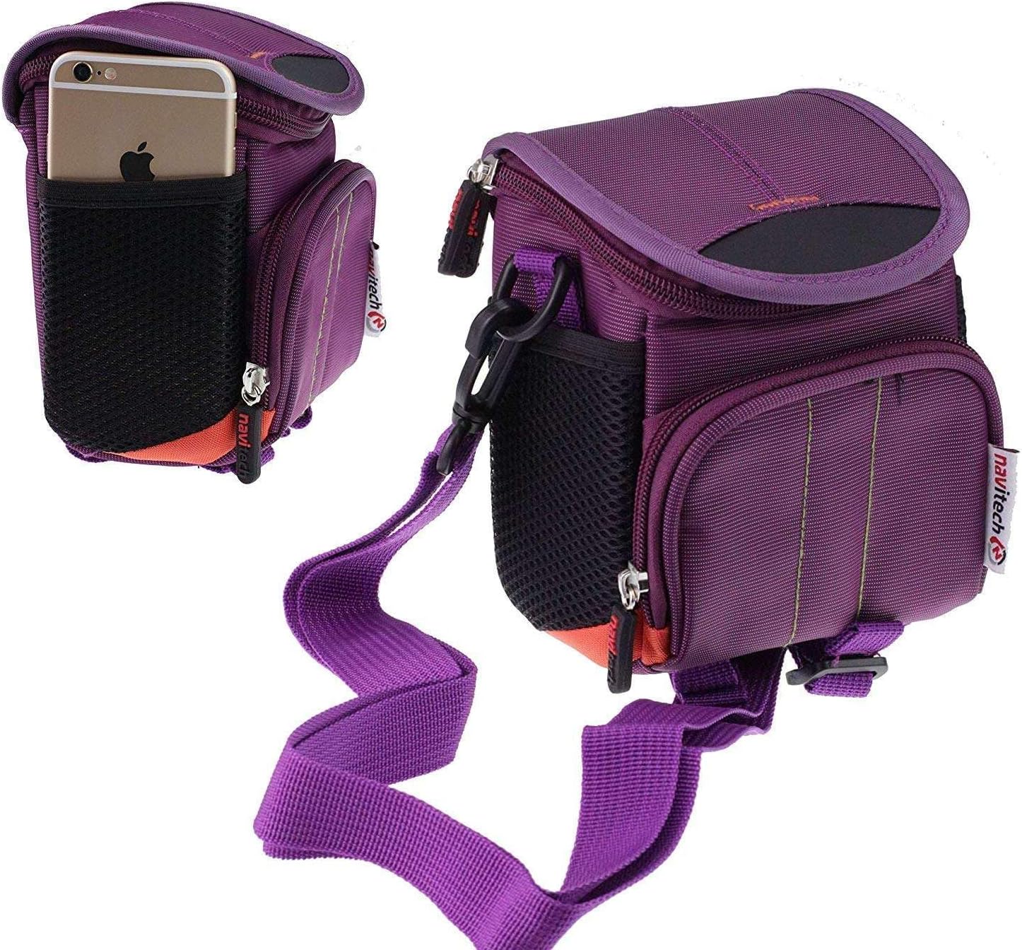 Navitech Purple Camera Shoulder Bag Compatible with SINEXE 2.7K Compact Camera-0