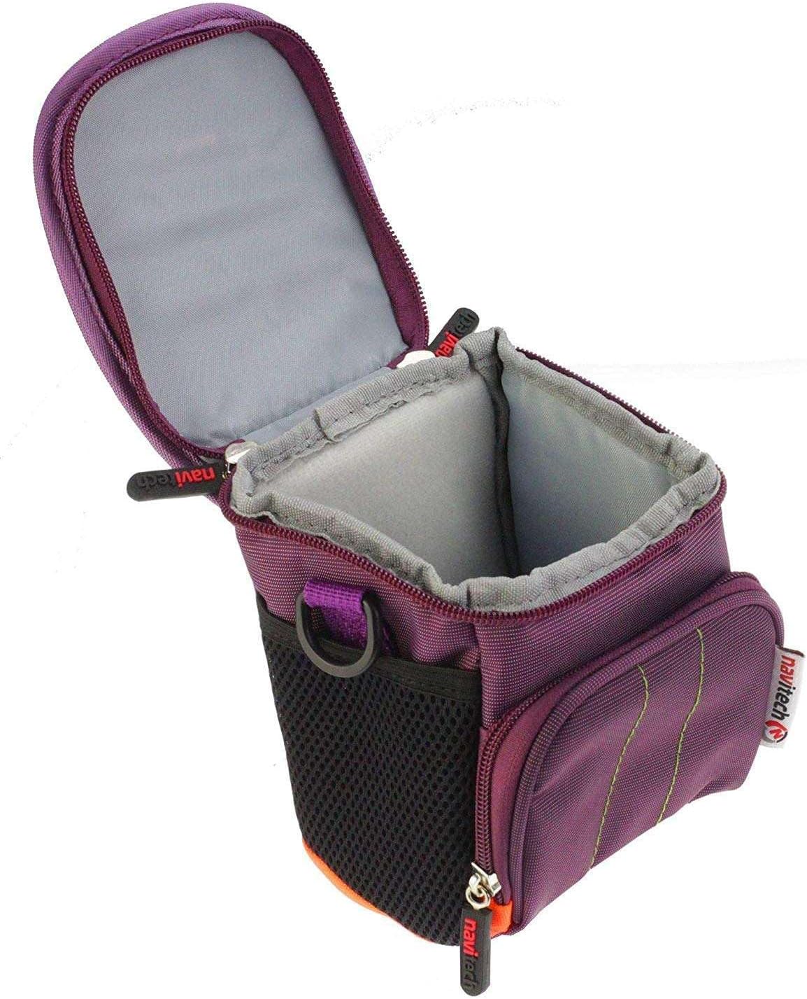 Navitech Purple Camera Shoulder Bag Compatible with SINEXE 2.7K Compact Camera-1