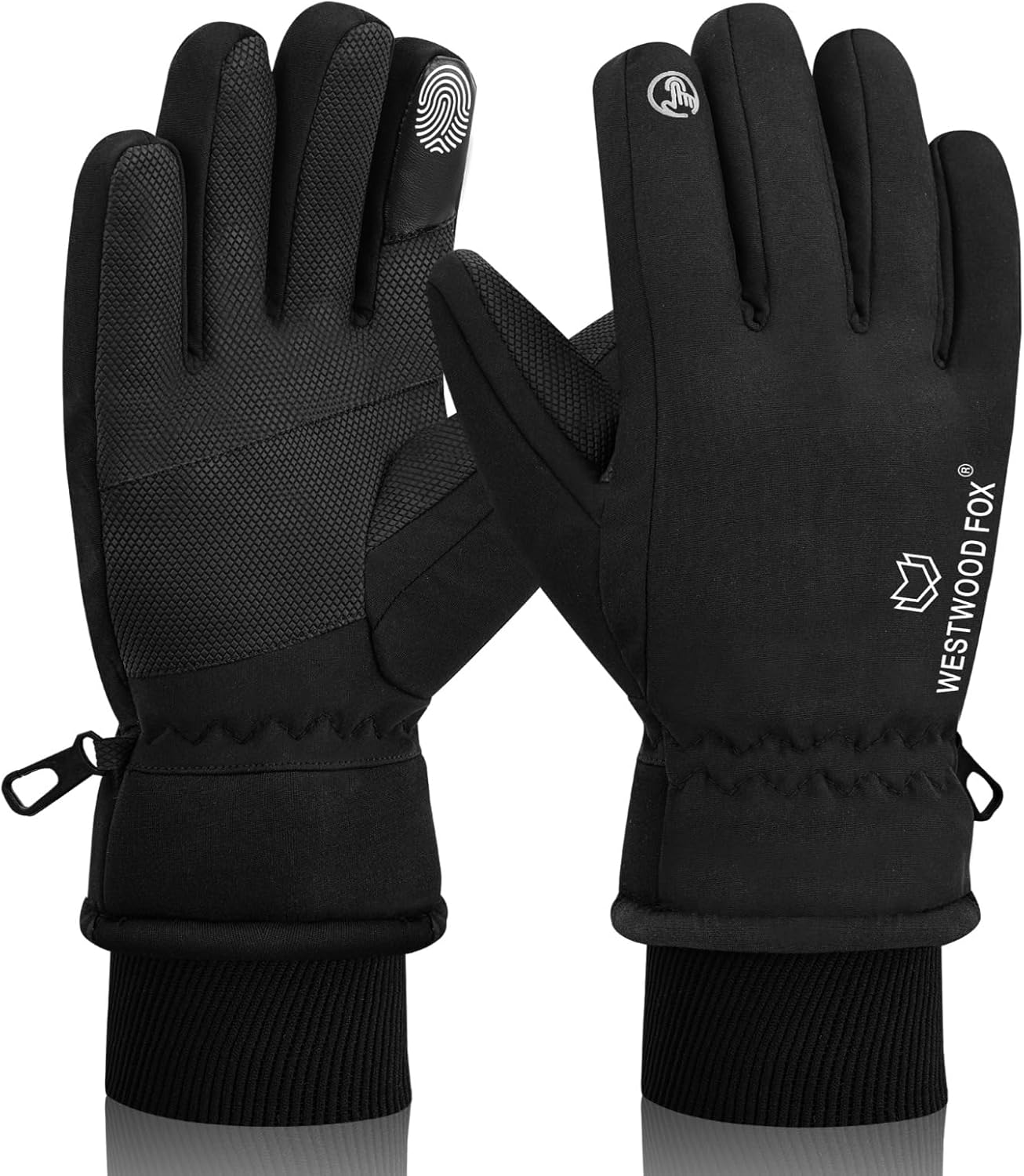 WESTWOOD FOX Waterproof Winter Gloves for Men,Windproof, Warm Ski Gloves, Touchscreen, Anti-Slip Grip Gloves for Cycling, Snowboarding, Hiking, Running, Driving and Outdoor Sports-8