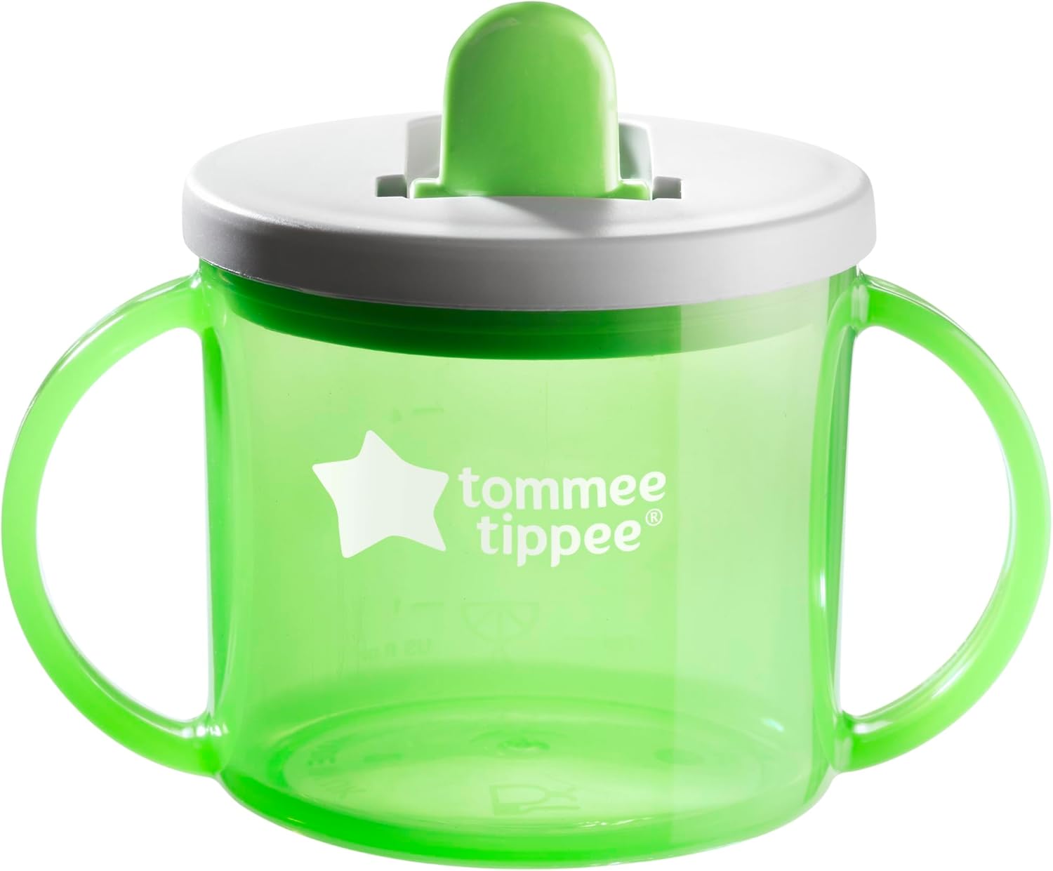 Tommee Tippee First Cup Sippy Cup for Babies with Flip-Up Free-Flow Spout and Easy Gip Handles, 4m+, 190ml, Pack of 4, 4 Colours (1x Orange, 1x Blue, 1x Purple, 1x Green)-1