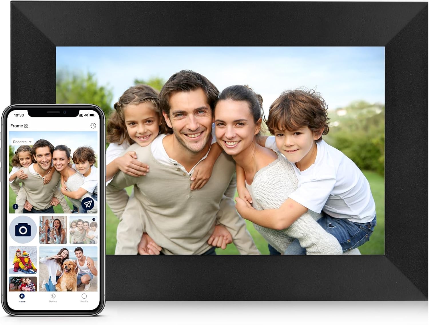 WIFI Digital Photo Frame 8 Inch,800 * 1280 IPS Touch Screen Digital Picture Frame,Auto-Rotate Smart Picture Frame,Easy Setup to Share Photos or Videos via Frameo APP-0