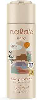 Nala's Baby Body Lotion Fragrance-Free | 99% Natural | Dermatologically-tested and Paediatrician-approved | Soothing Oat and Coconut Oil | Vegan | 200ml | Nalas Baby