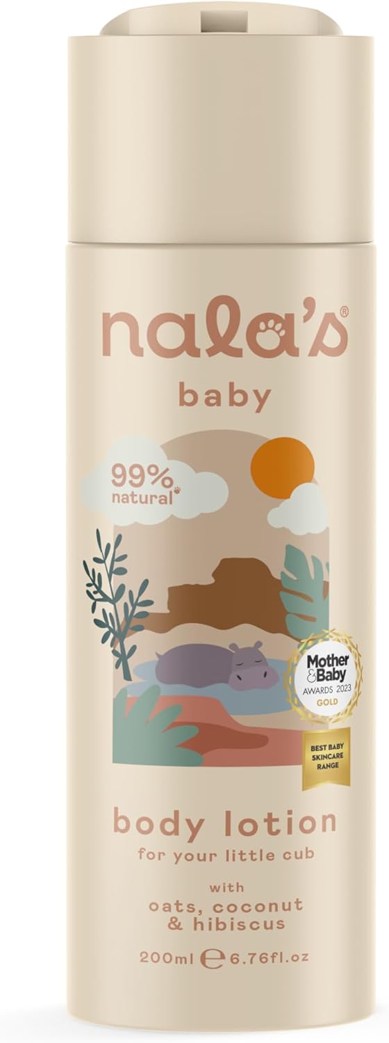 Nala's Baby Body Lotion Fragrance-Free | 99% Natural | Dermatologically-tested and Paediatrician-approved | Soothing Oat and Coconut Oil | Vegan | 200ml | Nalas Baby-0