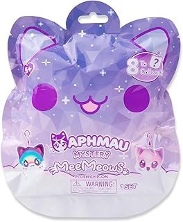 Aphmau 6700 MeeMeows Mystery Clip-On Toys, Collectible Mini Plush, 1 of 8 Possible Characters, Official Merch-Styles May Supplied at Random, Colour Varies, One Size