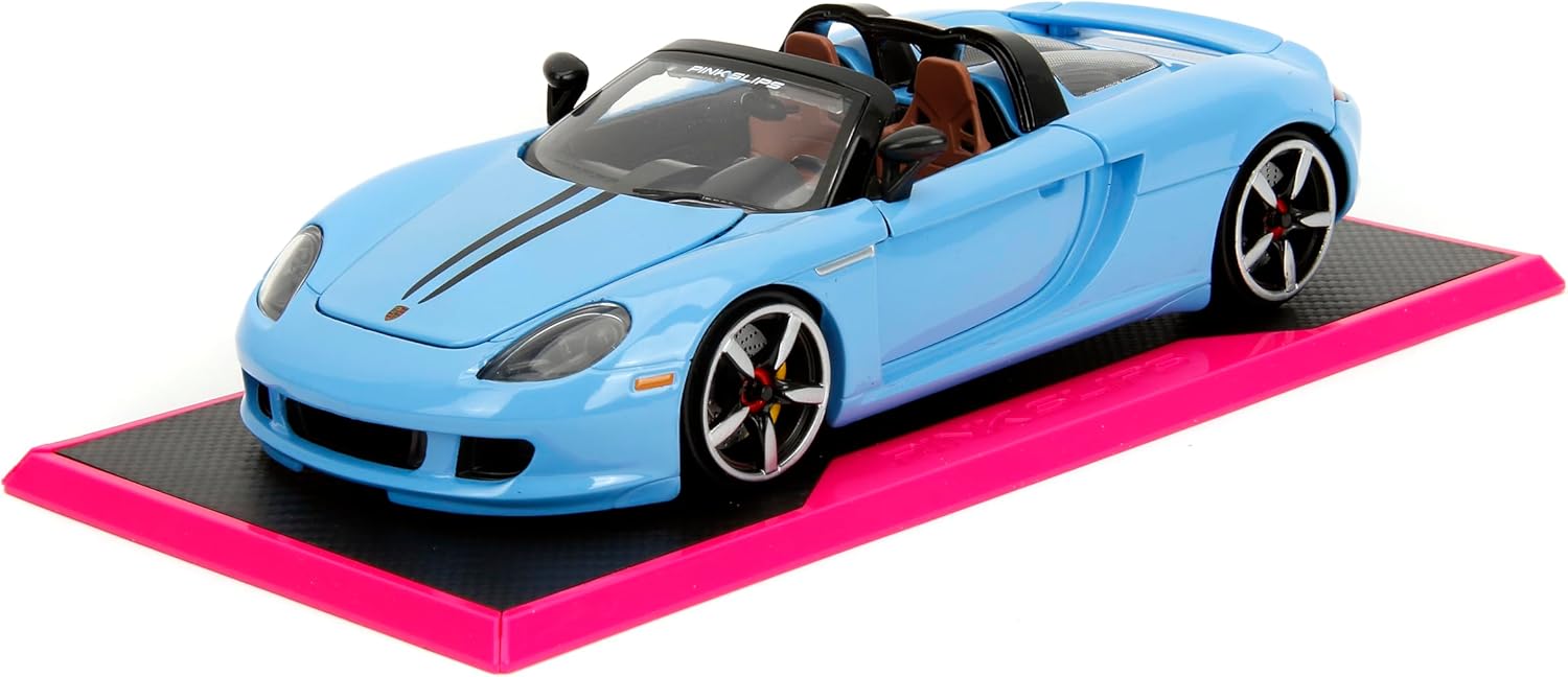 Jada Pink Slips 1:24 W6 Porsche Carrera GT Die-Cast Car, Toys for Kids and Adults(Light Blue)-0