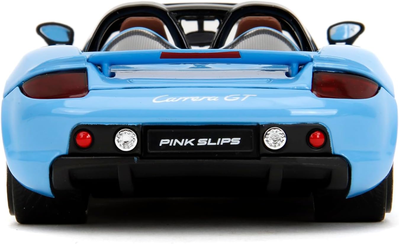 Jada Pink Slips 1:24 W6 Porsche Carrera GT Die-Cast Car, Toys for Kids and Adults(Light Blue)-4