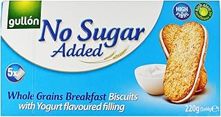 Gullon Sugar Free Biscuits (Breakfast Biscuits with Yogurt filling, Pack of 5)