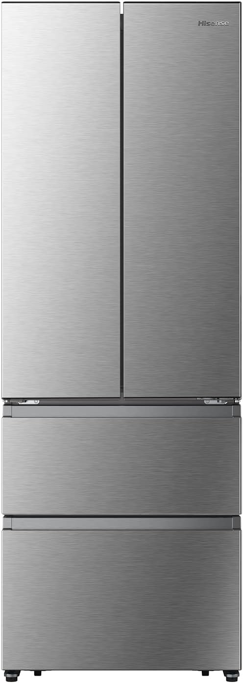 Hisense RF632N4BCE Freestanding American Door Fridge Freezer, No Frost, E Rated, Silver, 69.4D x 70.4W x 200H cm, 485 liters-0