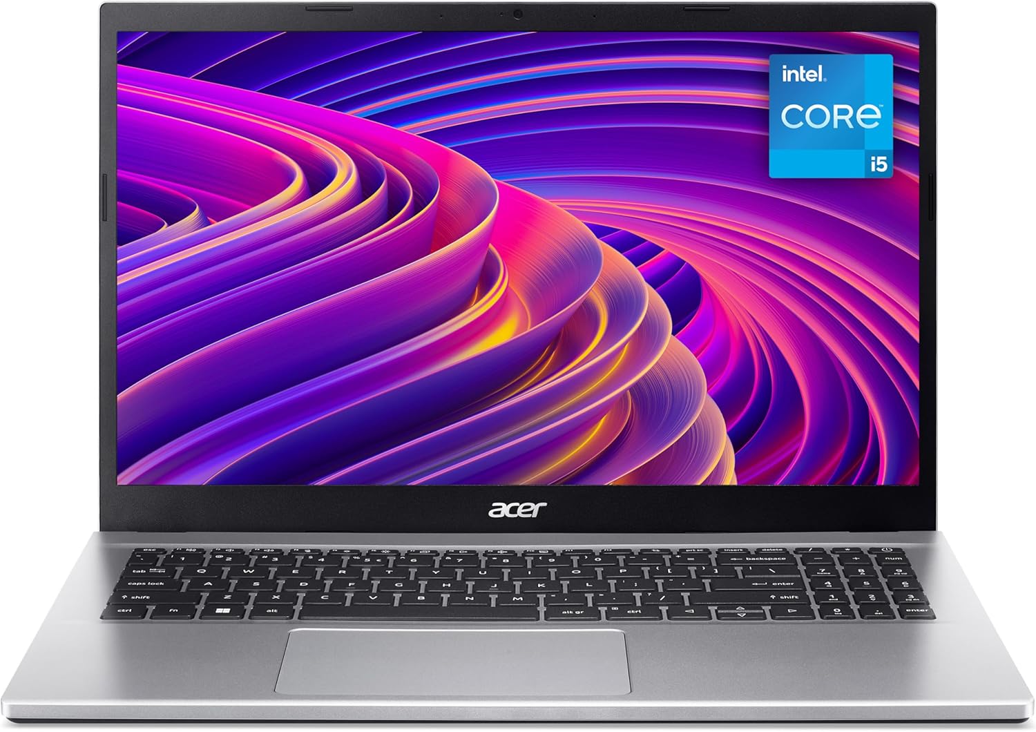 Acer Aspire 3 A315-59 Laptop - Intel Core i5-1235U, 8GB, 512GB SSD, Integrated Graphics, 15.6-inch FHD, Windows 11, Silver-0