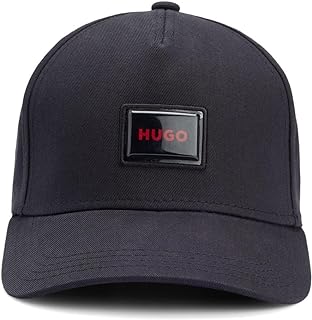 HUGO Mens Jude-SL Logo-patch cap in cotton twill