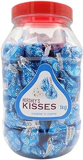 Hershey's Kisses Cookies 'n' Creme - 1kg Jar - Creamy Cookies and Sweet Bliss in Every Bite